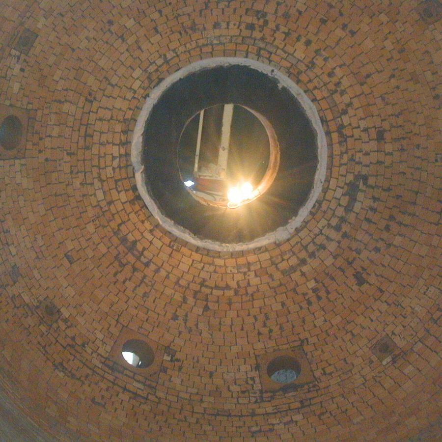 The inside of a brick furnace laid by Empire Solutions