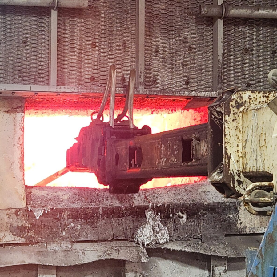 The Empire Solutions team works within a hot furnace.