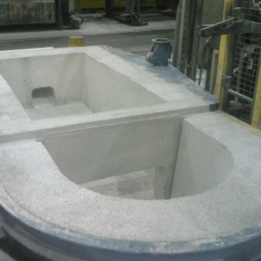 A relined furnace curing